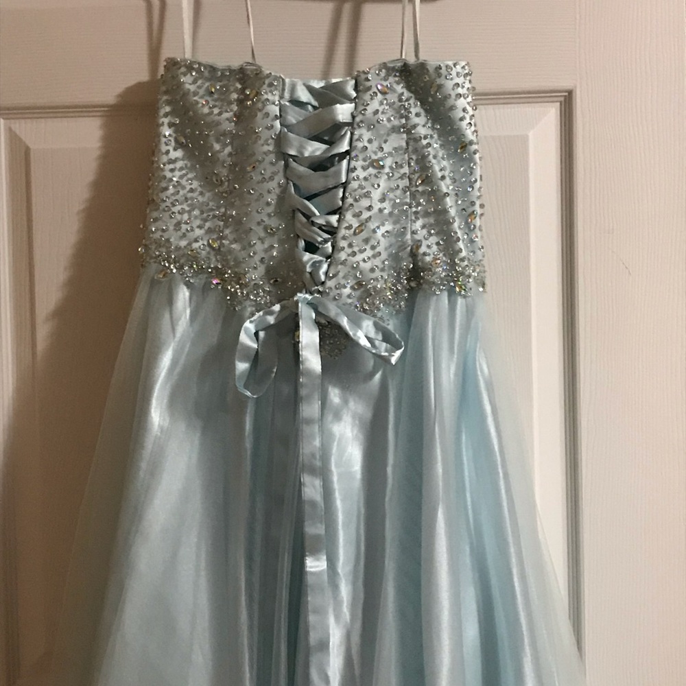 Formal light blue gown